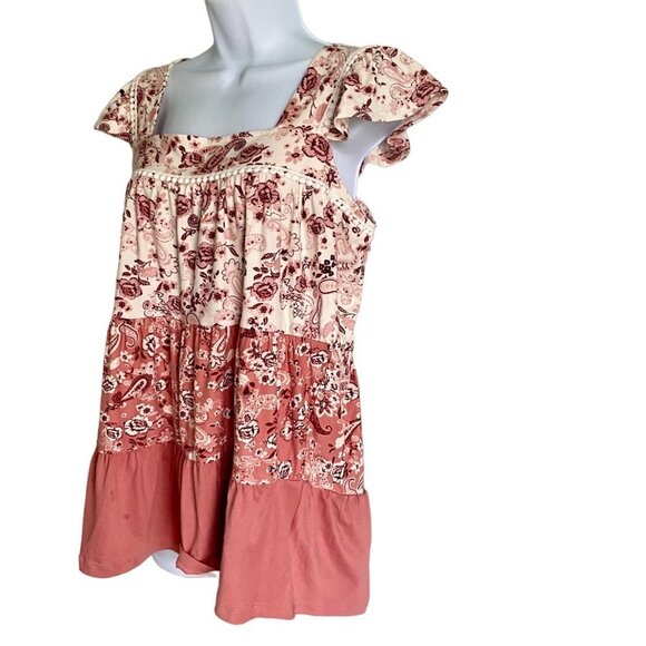 Absolutely Famous Cold Shoulder Top Tie in Back Women's Size Medium NEW - Picture 4 of 9